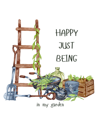 Garden Lover T-Shirt - Happy Just Being in My Garden