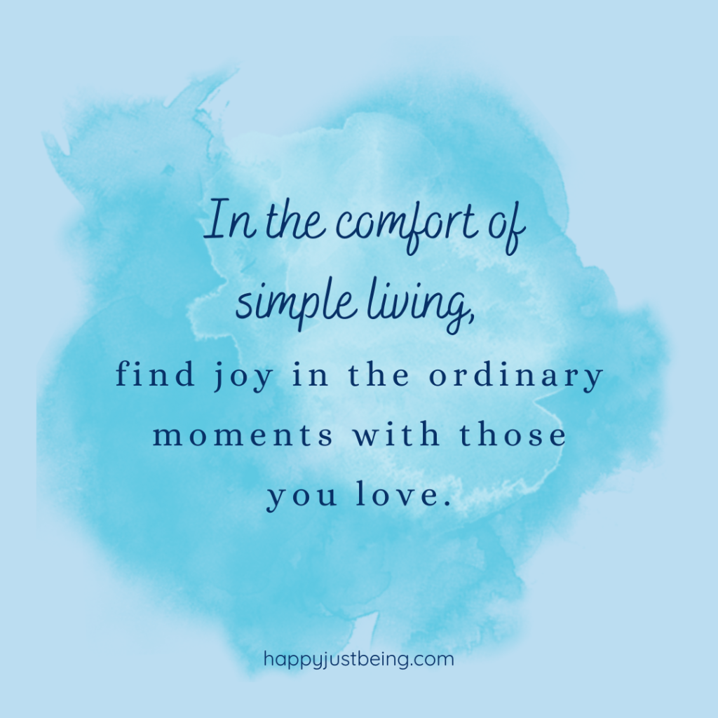 Simple living quote about joy